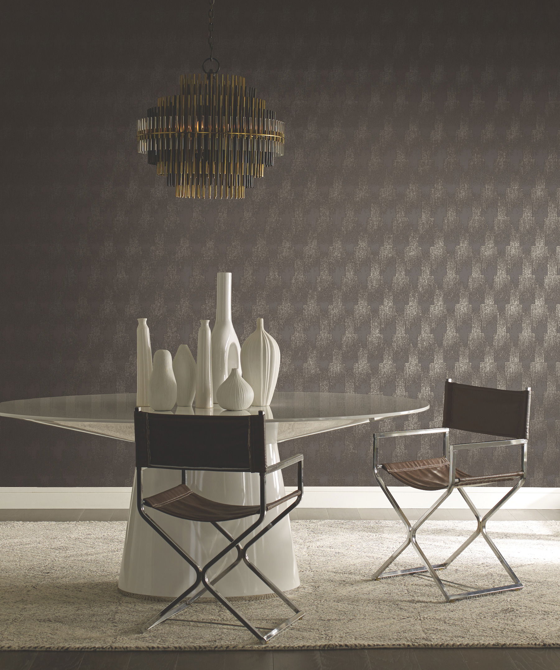 Flapper Metallic Wallpaper, by York Wall, 27' length x 2'3" width x 0.02" depth View 2