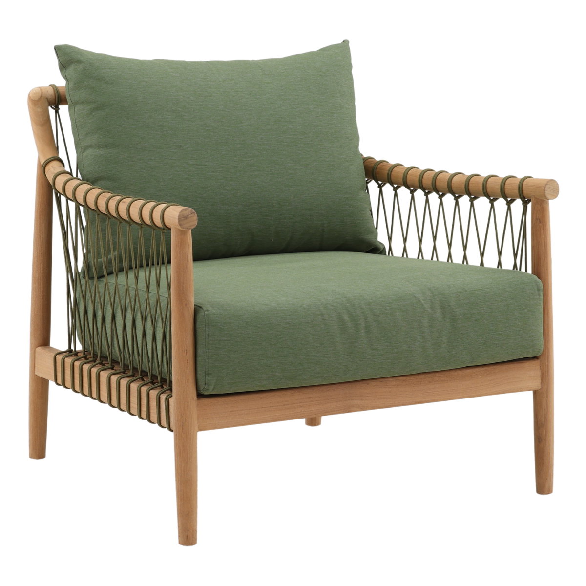 Tahoe Outdoor Sofa Chair Green, Accent Chair by Dovetail, 31" width x 33.46" height x 30.7" depth View 1