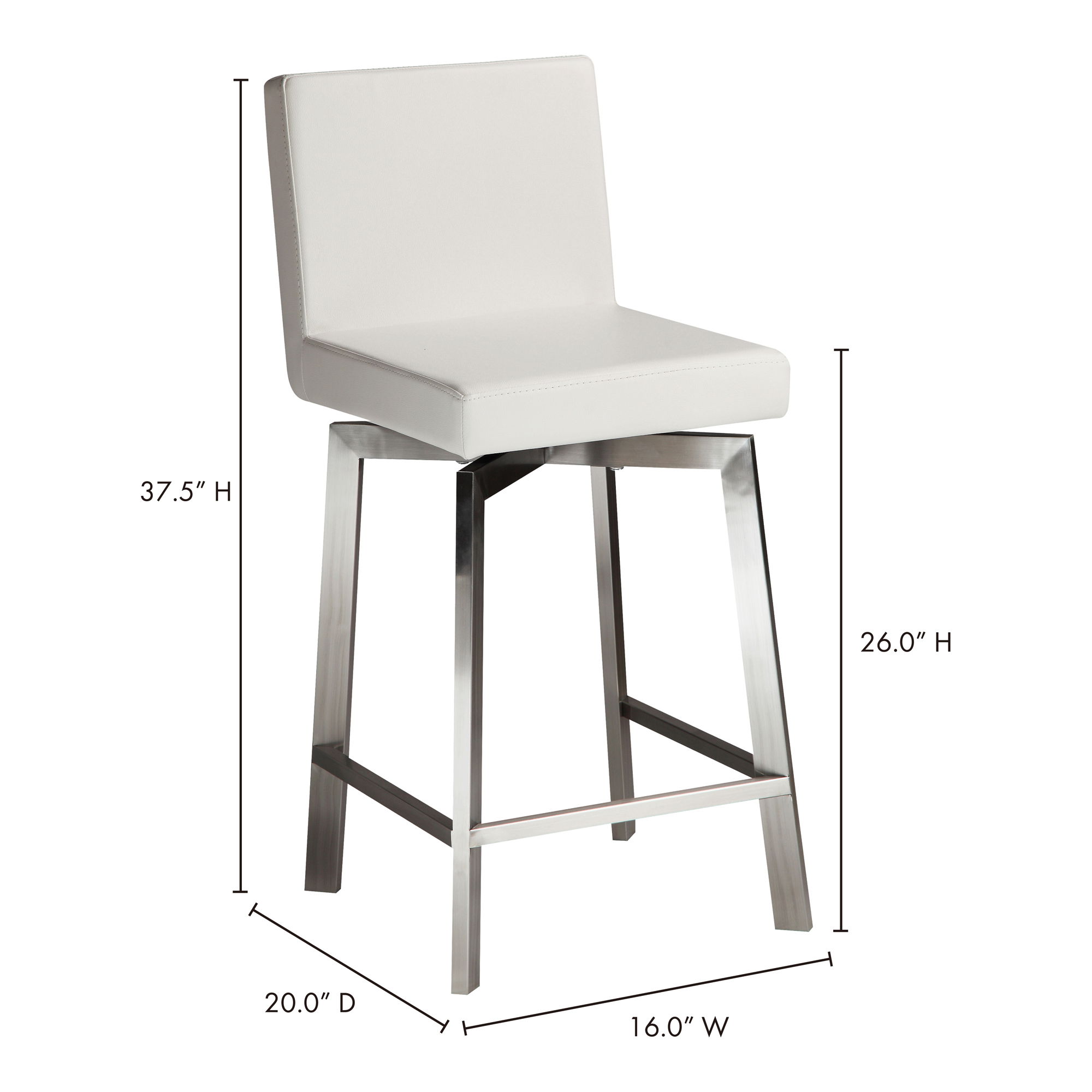Giro Swivel Counter Stool White large image 