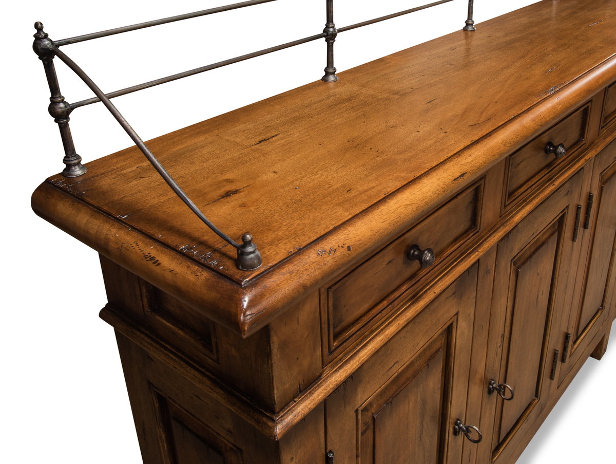 Covent Gardens Sideboard  Fruitwood, by Sarreid, 1' length x 8' width x 3'7" height View 4