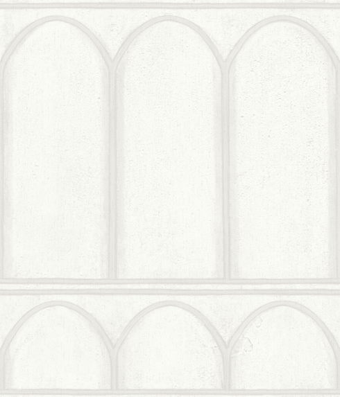 Arches White & Pearl Wallpaper