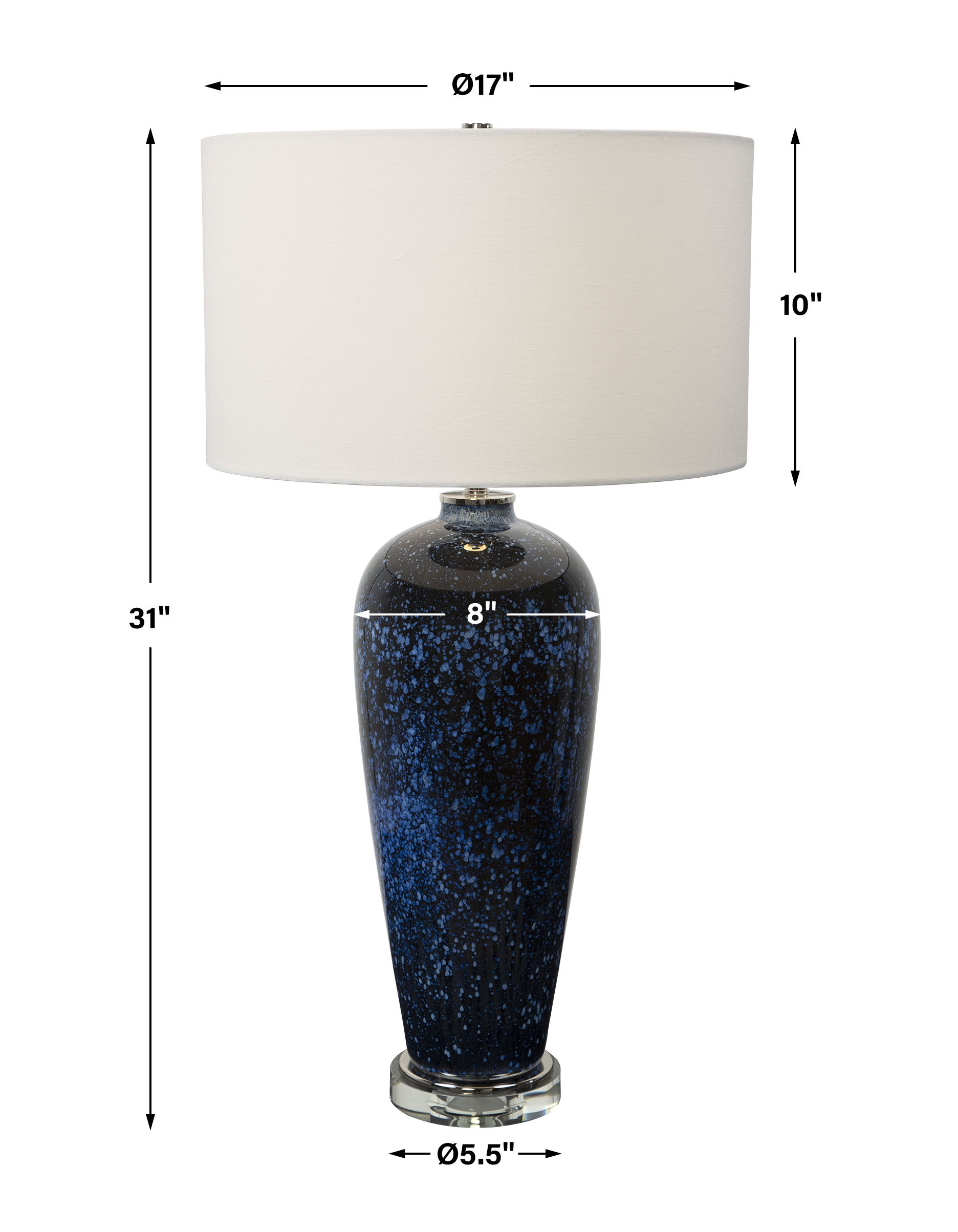 Stargazer Cobalt Navy Table Lamp large image 