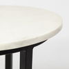 Bombola I (Small) 15L x 15W White Round Marble Top with Black Metal Frame Accent Table thumbnail 9