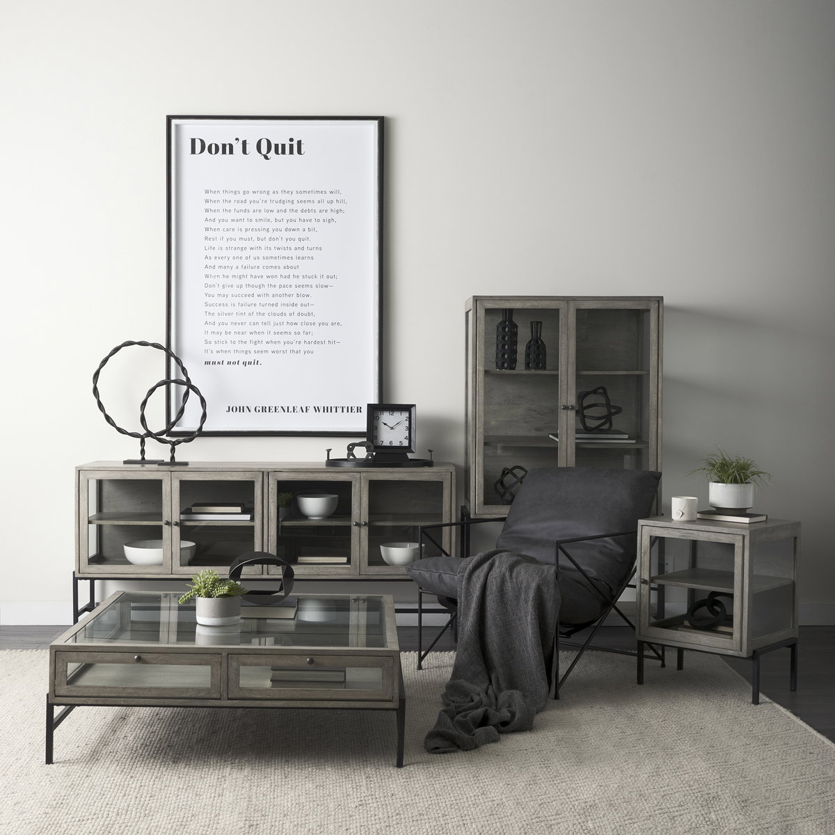 Ralph I Black Metal Square Table Clock, by Mercana, 9.25" length x 4.25" width x 10.75" height View 2