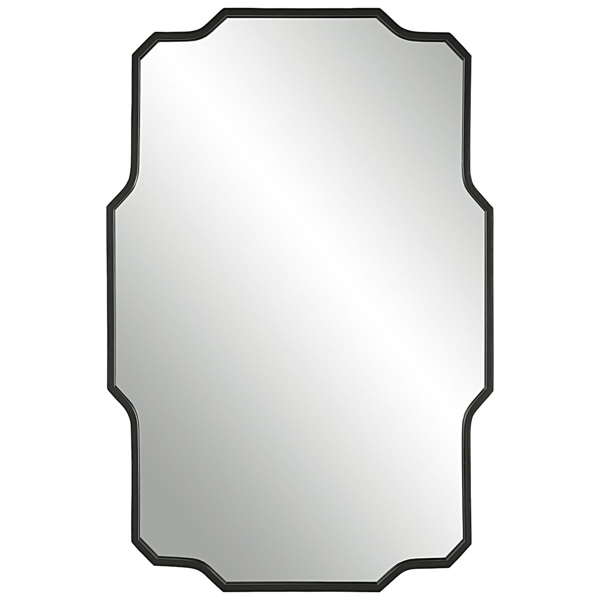 Casmus Iron Wall Mirror, by Uttermost, 1'11.5" width x 2'11.75" height x 1.12" depth View 1