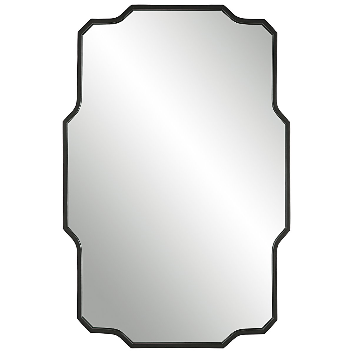 Casmus Iron Wall Mirror, by Uttermost, 23.5" width x 35.75" height x 1.12" depth View 1