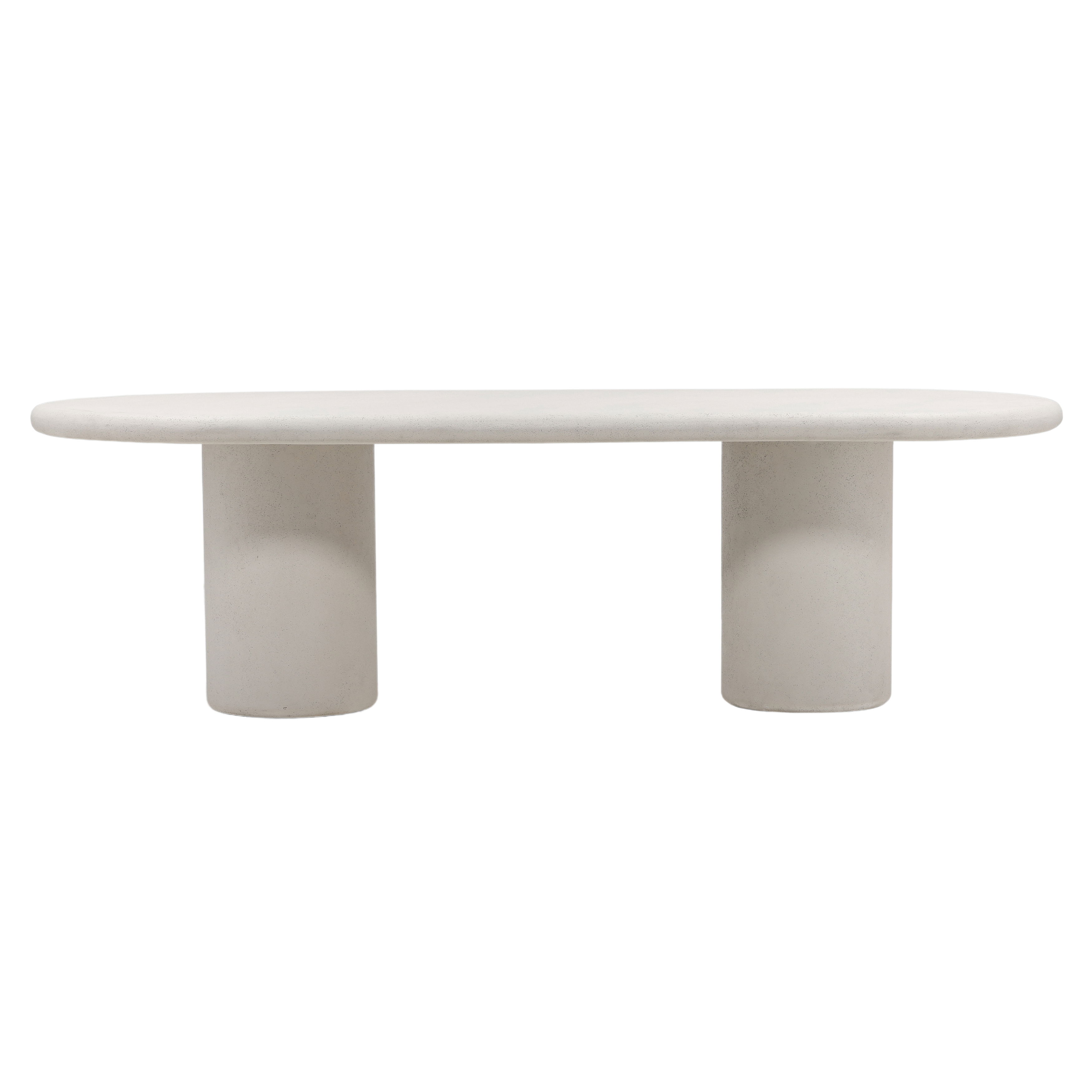 Emeric Dining Table White, by Dovetail, 102.36" width x 30.31" height x 43.31" depth View 2