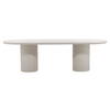 Emeric Dining Table White, by Dovetail, 102.36" width x 30.31" height x 43.31" depth thumbnail 2