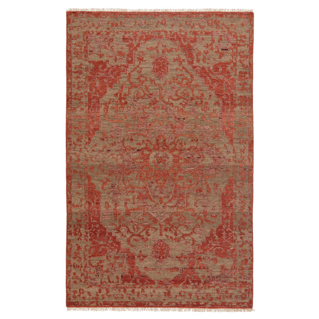 Azar Oriental Hand Knotted Wool Red/Gray Area Rug large image 