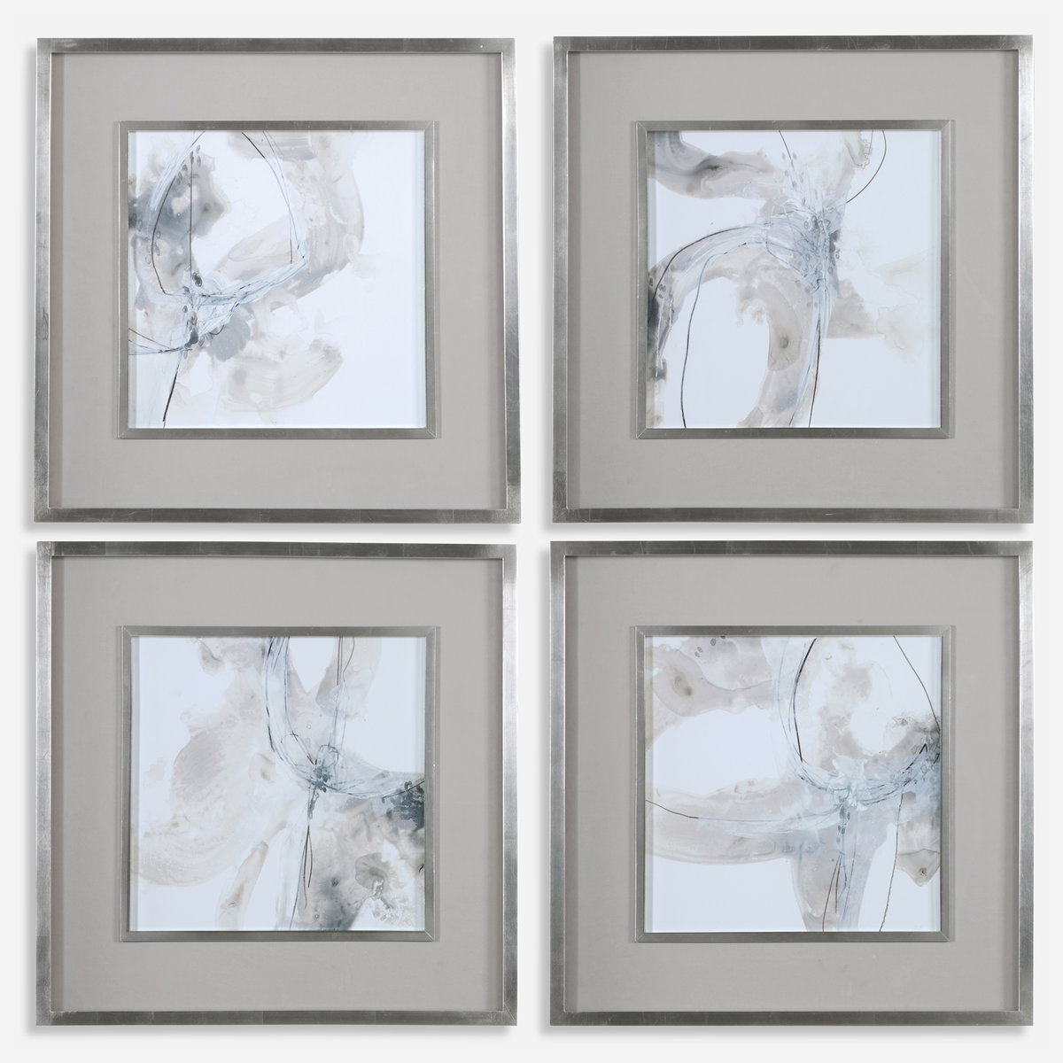 Divination Abstract Art Set/4, by Uttermost, 25.12" width x 25.12" height x 1.5" depth View 1