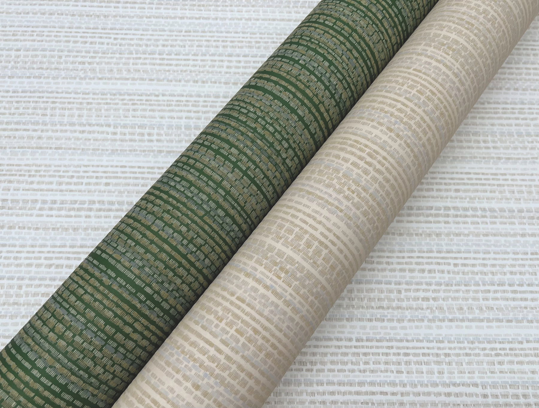 Tick Mark Texture Meadow Green Peel & Stick Wallpaper large image 
