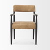 Toni Dark Brown Wood with Chestnut Leather Dining Chair thumbnail 3