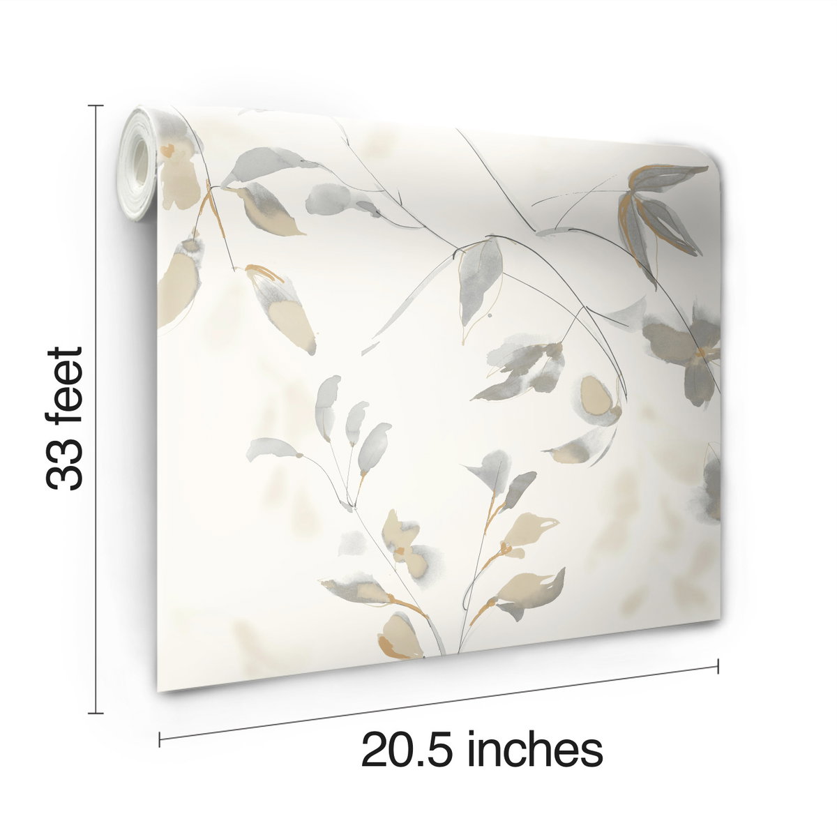 Linden Flower Tan Wallpaper, by York Wall, 33' length x 1'8.5" width x 0.02" depth View 7