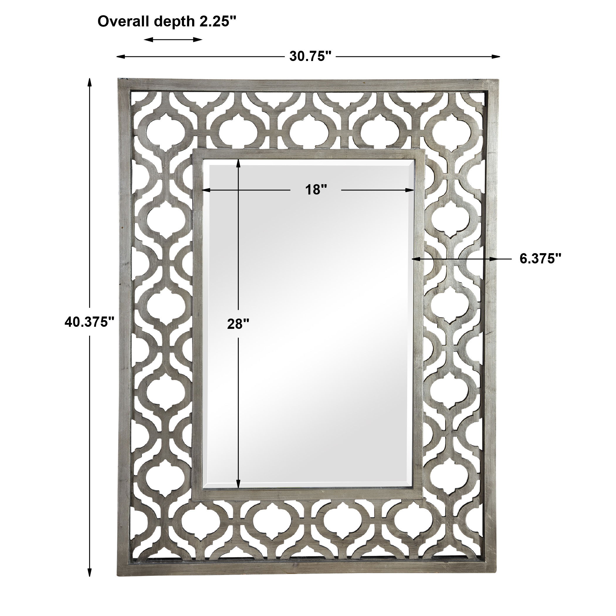 Sorbolo Silver Mirror large image 