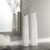 Kenley Crackled White Vases Set/2, by Uttermost, 5.25" width x 24.5" height x 3.87" depth thumbnail 2