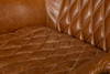Bugatti Leather Swivel Chair  Cuba Brown, by Sarreid, 2'5" length x 2'8" width x 2'9" height thumbnail 6