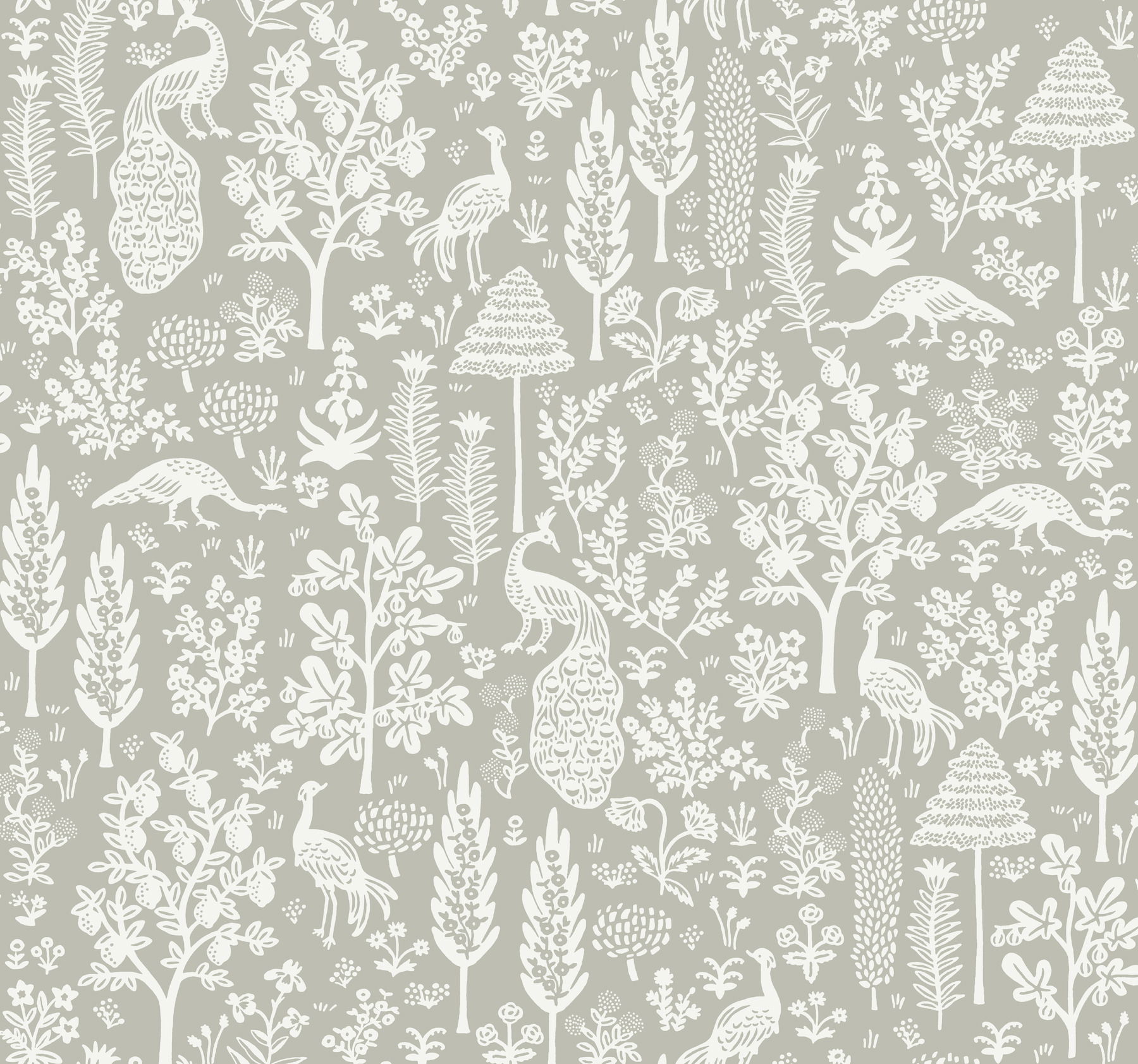 Menagerie Toile Black Wallpaper large image 