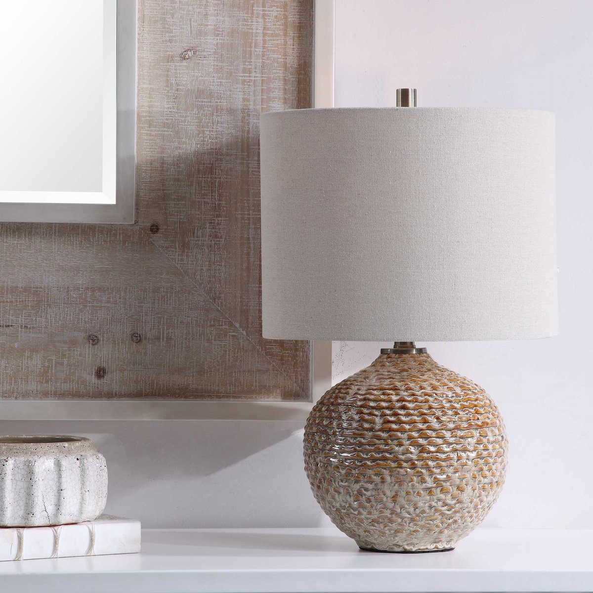 Lagos Rustic Table Lamp, by Uttermost, 1'2" width x 1'10" height x 1'2" depth View 2