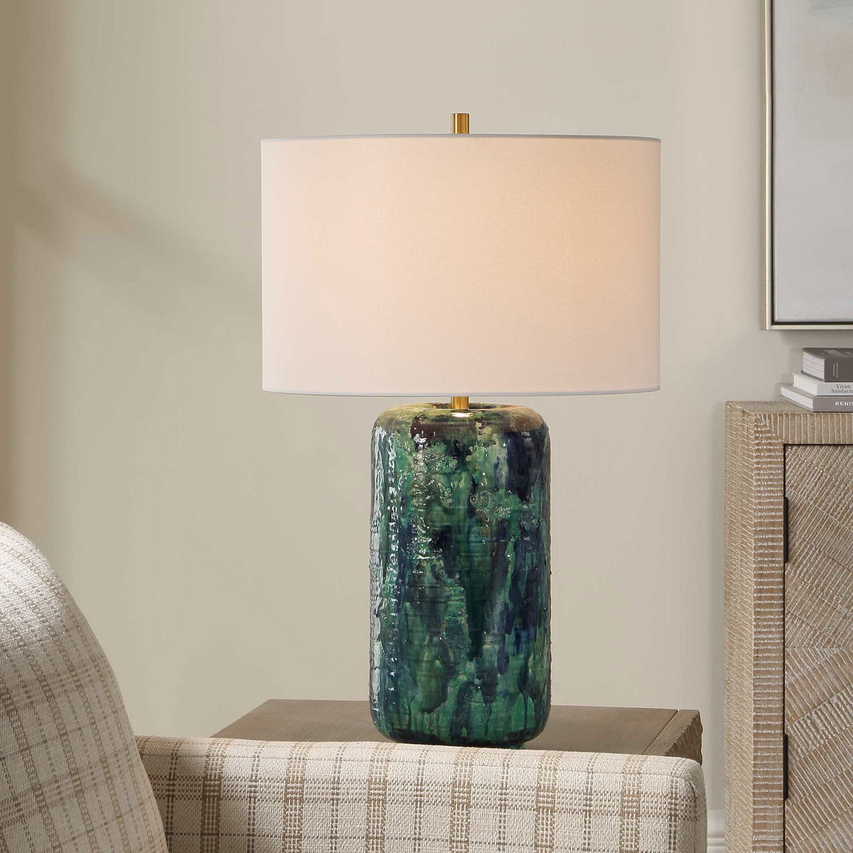 Out Of The Blue Table Lamp, by Uttermost, 16" width x 26" height x 16" depth View 2