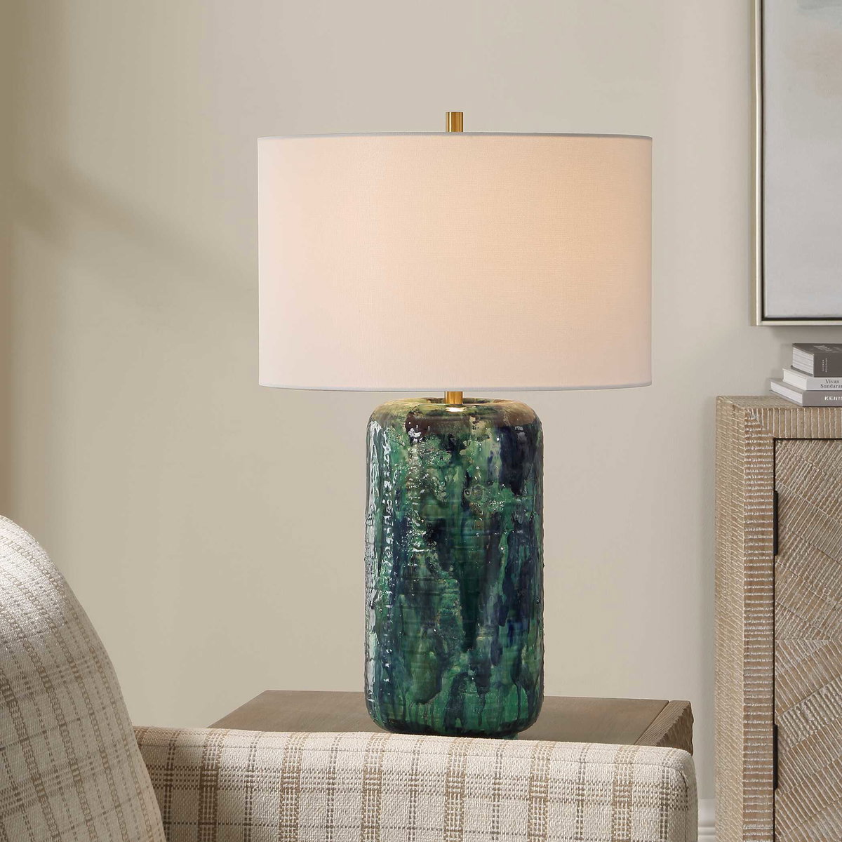 Out Of The Blue Table Lamp, by Uttermost, 16" width x 26" height x 16" depth View 2
