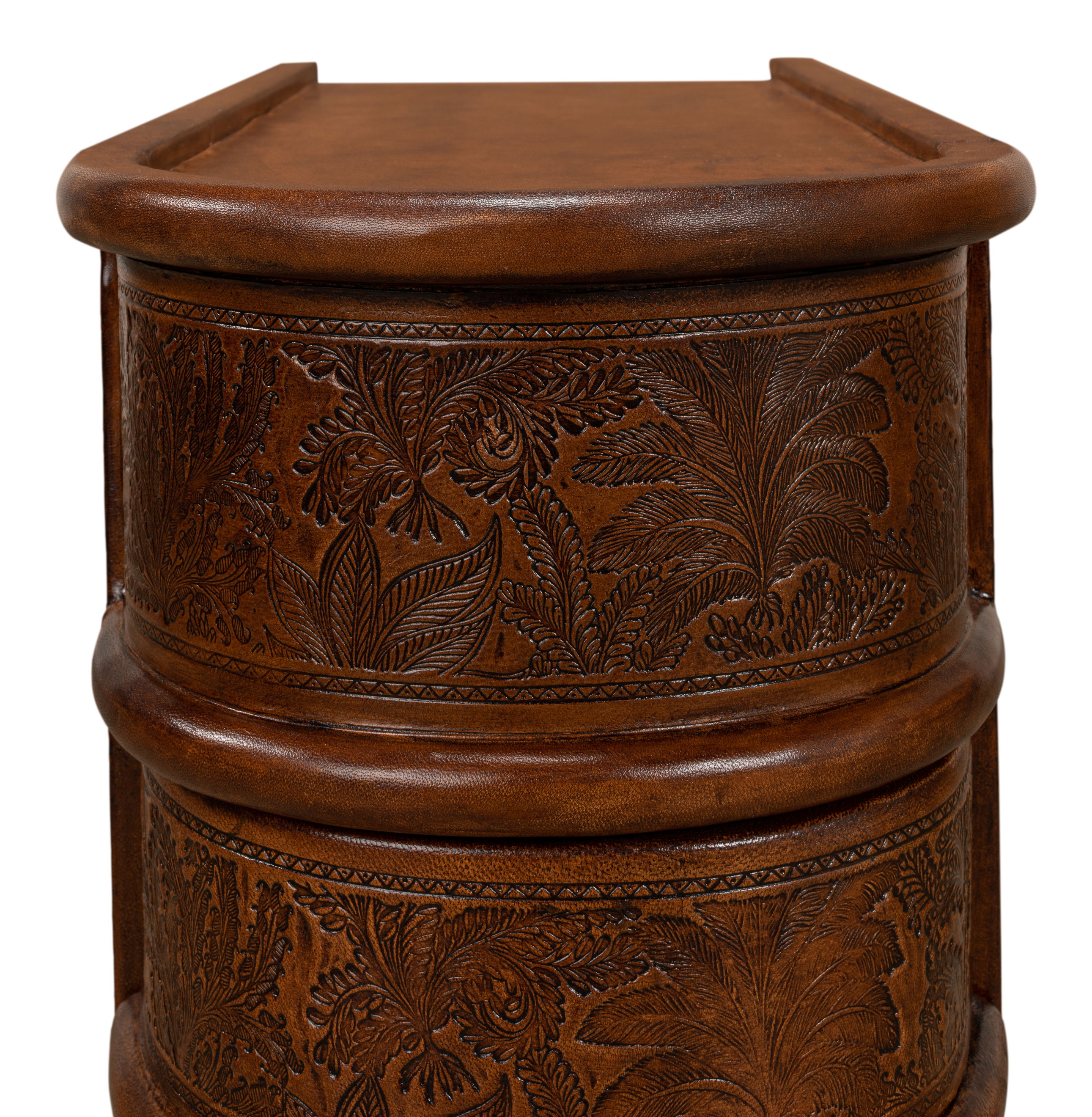 Barnes Leather Book Side Table large image 