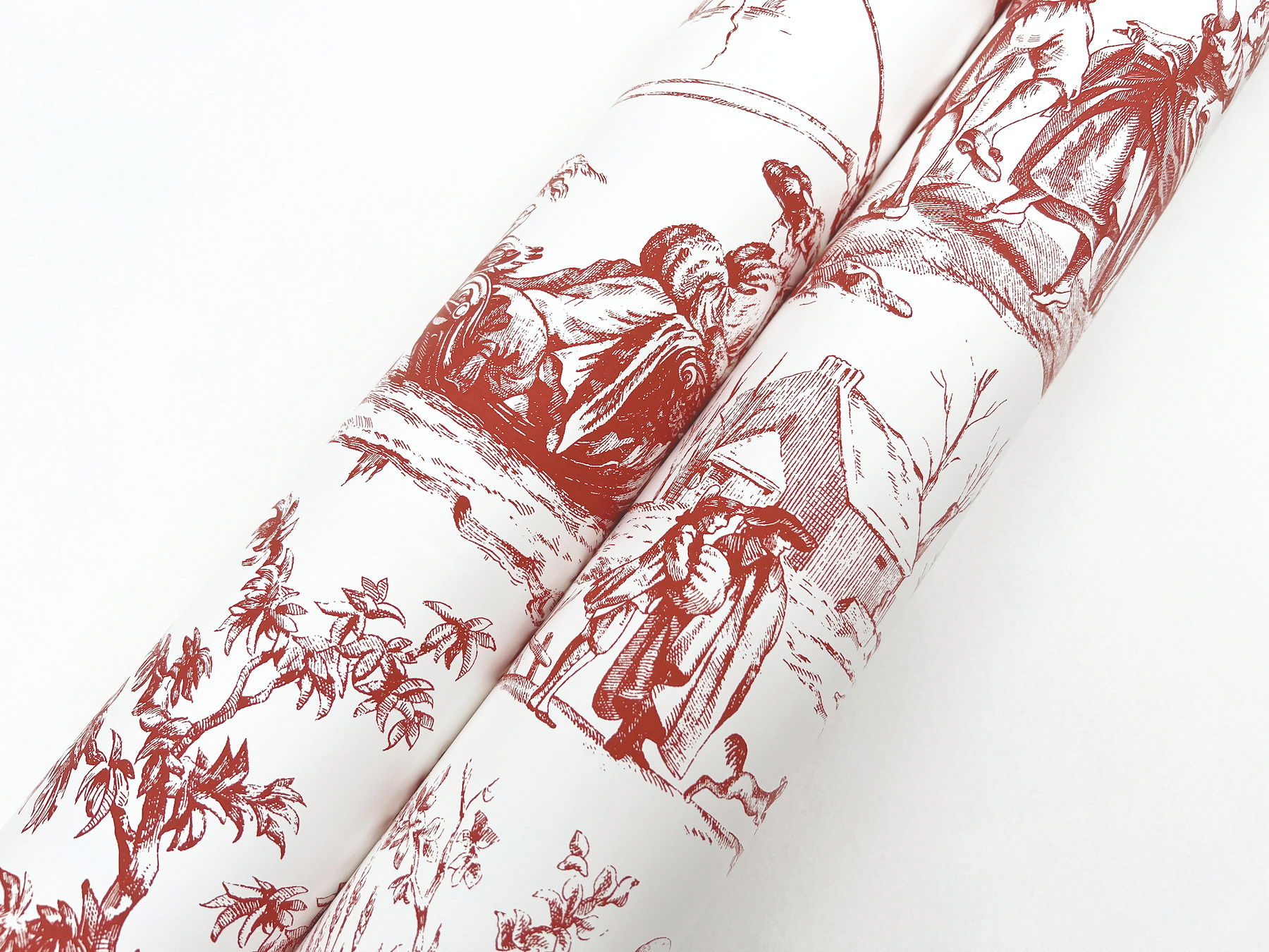 Seasons Toile Scarlet Wallpaper large image 