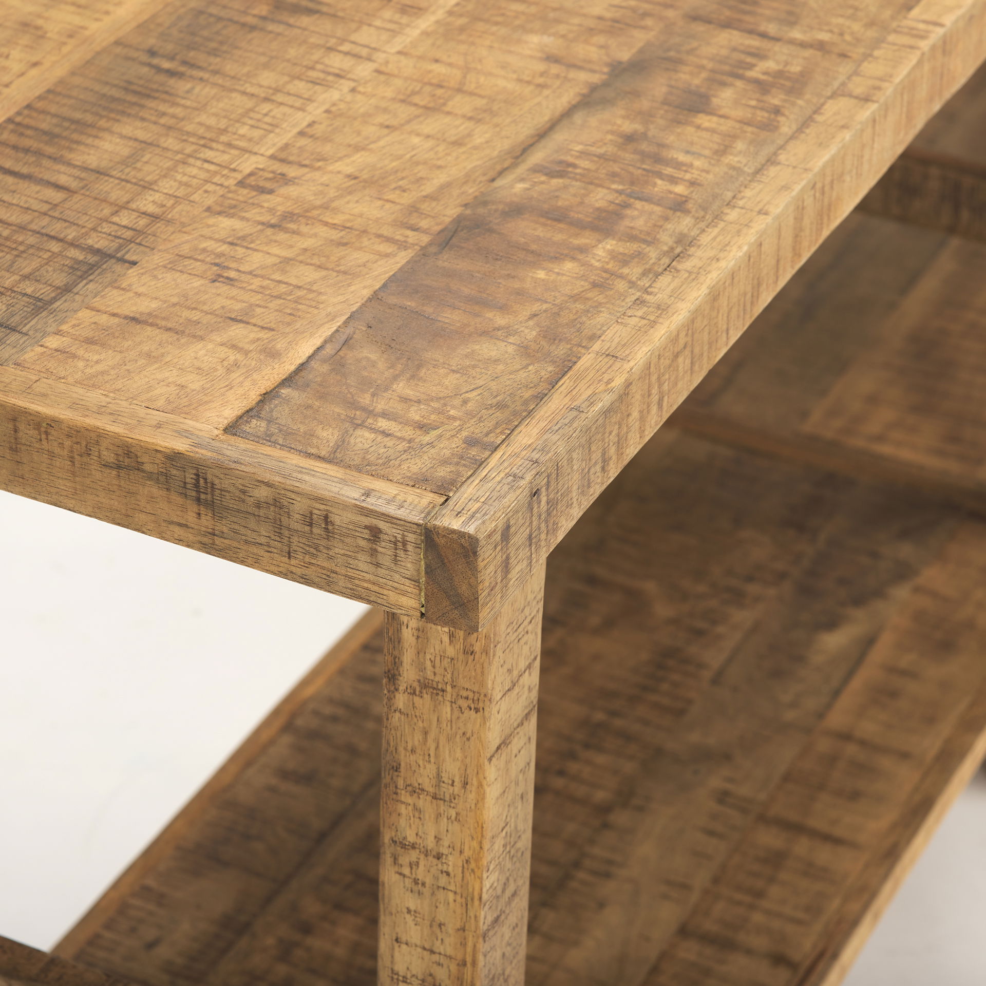 Rosie Large Brown Wood Console Table large image 