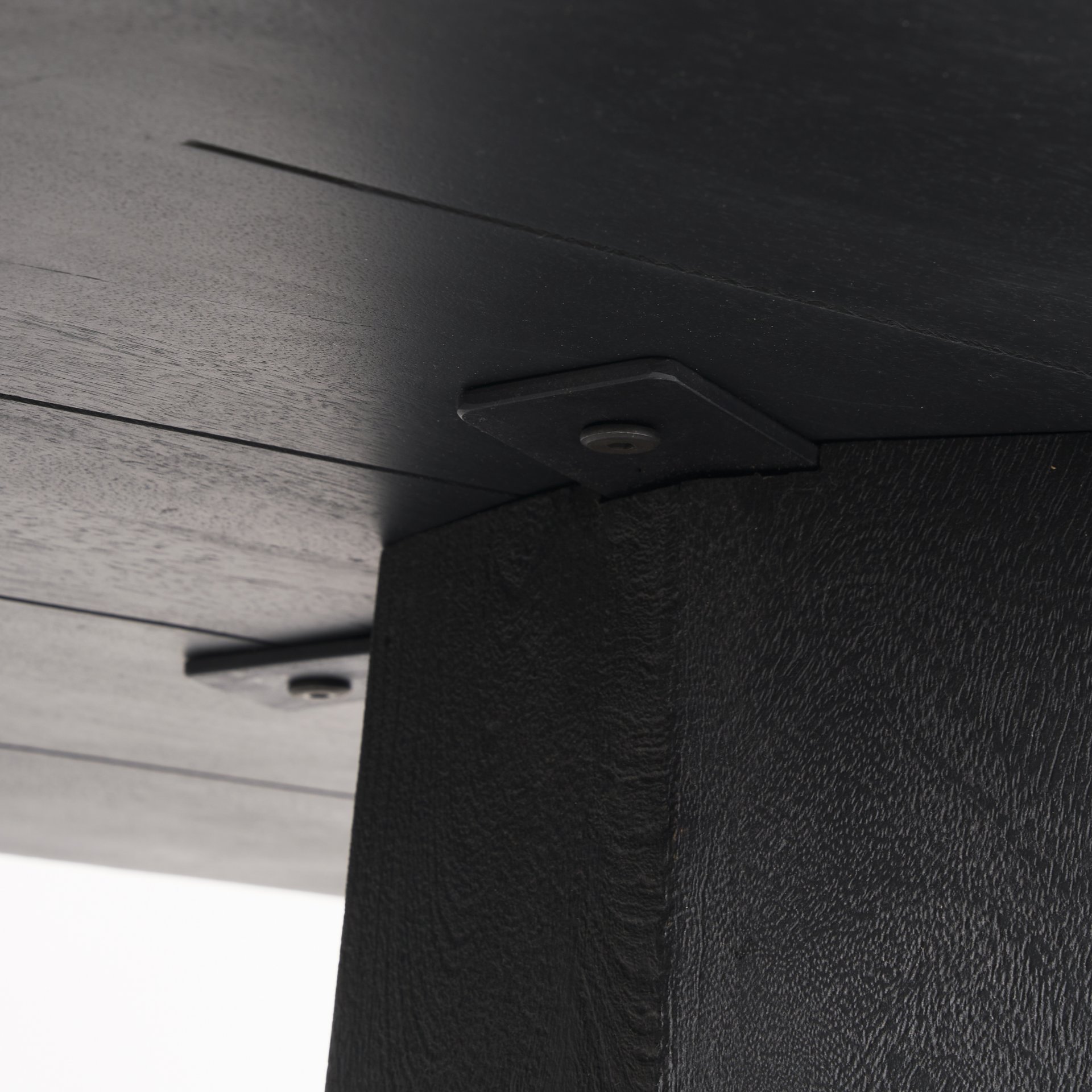 Maxine Hexagonal Black Wood Foyer Table large image 