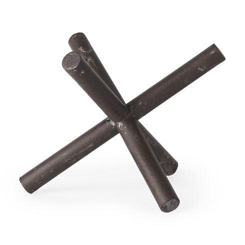 Astericks I (Large) 10L x 10W Brown Metal Decor Object