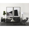 Zadie 14x26 Light Gray and Dark Gray Fabric Color Blocked Decorative Pillow Cover, by Mercana, 14" length x 26" width x 0.2" height thumbnail 4