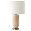 Aubrey Travertine Table Lamp, by Uttermost, 16" width x 24.5" height x 16" depth thumbnail 5