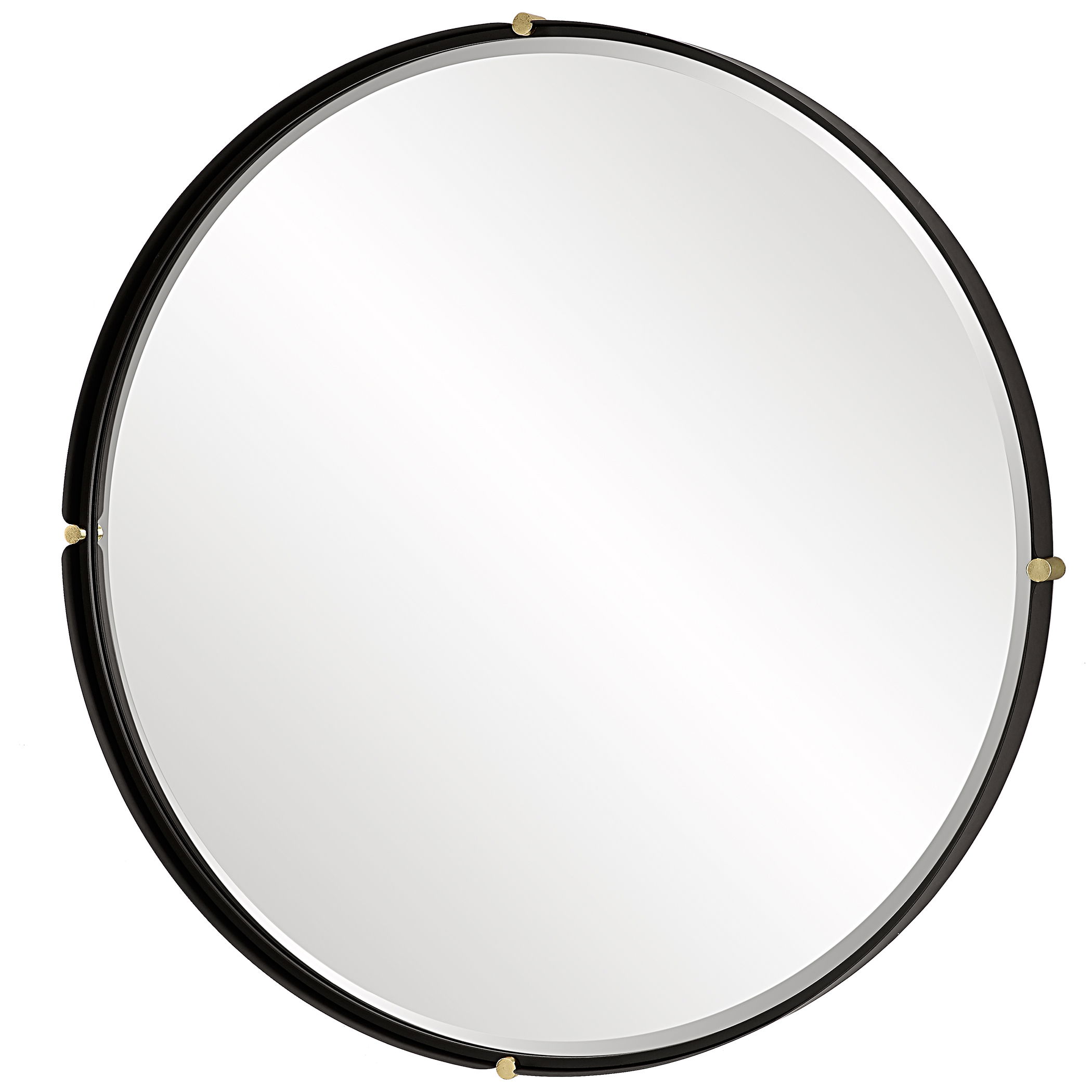 Bonded Round Black Mirror large image 