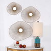 Avarie Gold Metal Wall Art Set/3, by Uttermost, 25" width x 20.5" height x 3" depth thumbnail 2