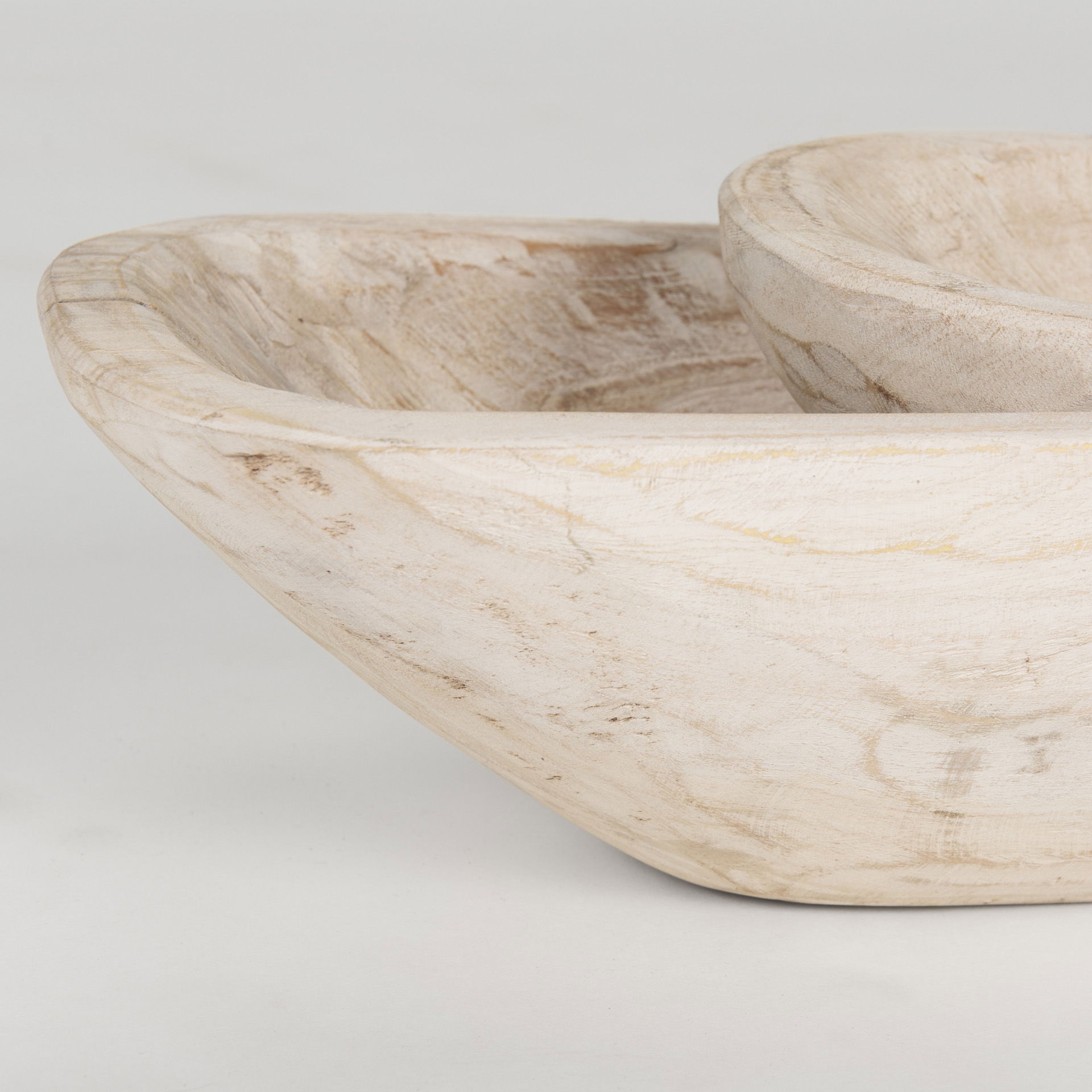 Athena Set of 2 Extra Large  Light-Wash Reclaimed Wood Trays large image 