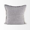 Thais 20L x 20W Blue and Cream Fringed Decorative Pillow Cover, by Mercana, 20" length x 20" width x 0.2" height thumbnail 8