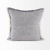 Thais 20x20 Blue and Cream Fringed Pillow Cover, Decorative Pillow by Mercana, 20" length x 20" width x 0.2" height thumbnail 8