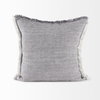 Thais 20x20 Blue and Cream Fringed Pillow Cover, Decorative Pillow by Mercana, 20" length x 20" width x 0.2" height thumbnail 8