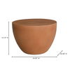 Insitu Side Table Terracotta, Side & End Table by Moe's Home, 24" width x 15.75" height x 24" depth thumbnail 6