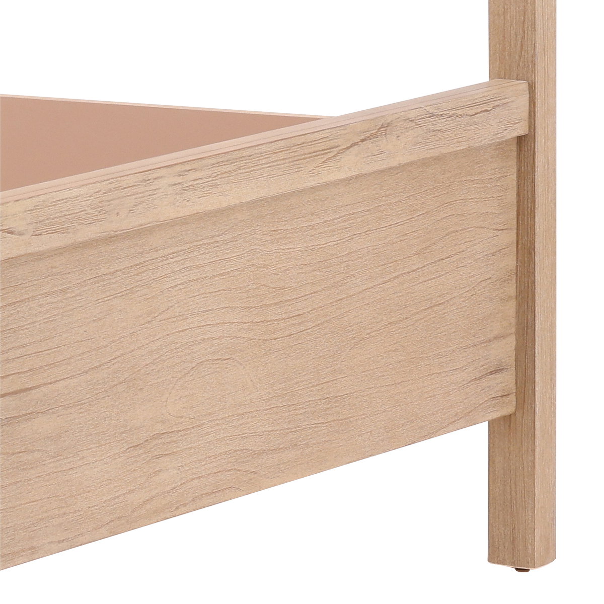 Emmalyn Bed Queen Light Warm Wash, by Dovetail, 64.5" width x 90" height x 85.6" depth View 7