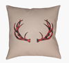 Antlers Accent Pillow, Decorative Pillow by Surya, 18" length x 18" width thumbnail