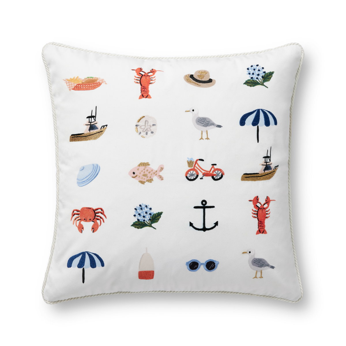 Rifle Paper Co. x Loloi Pillows Pillow, Decorative Pillow, 22" length x 22" width View 1