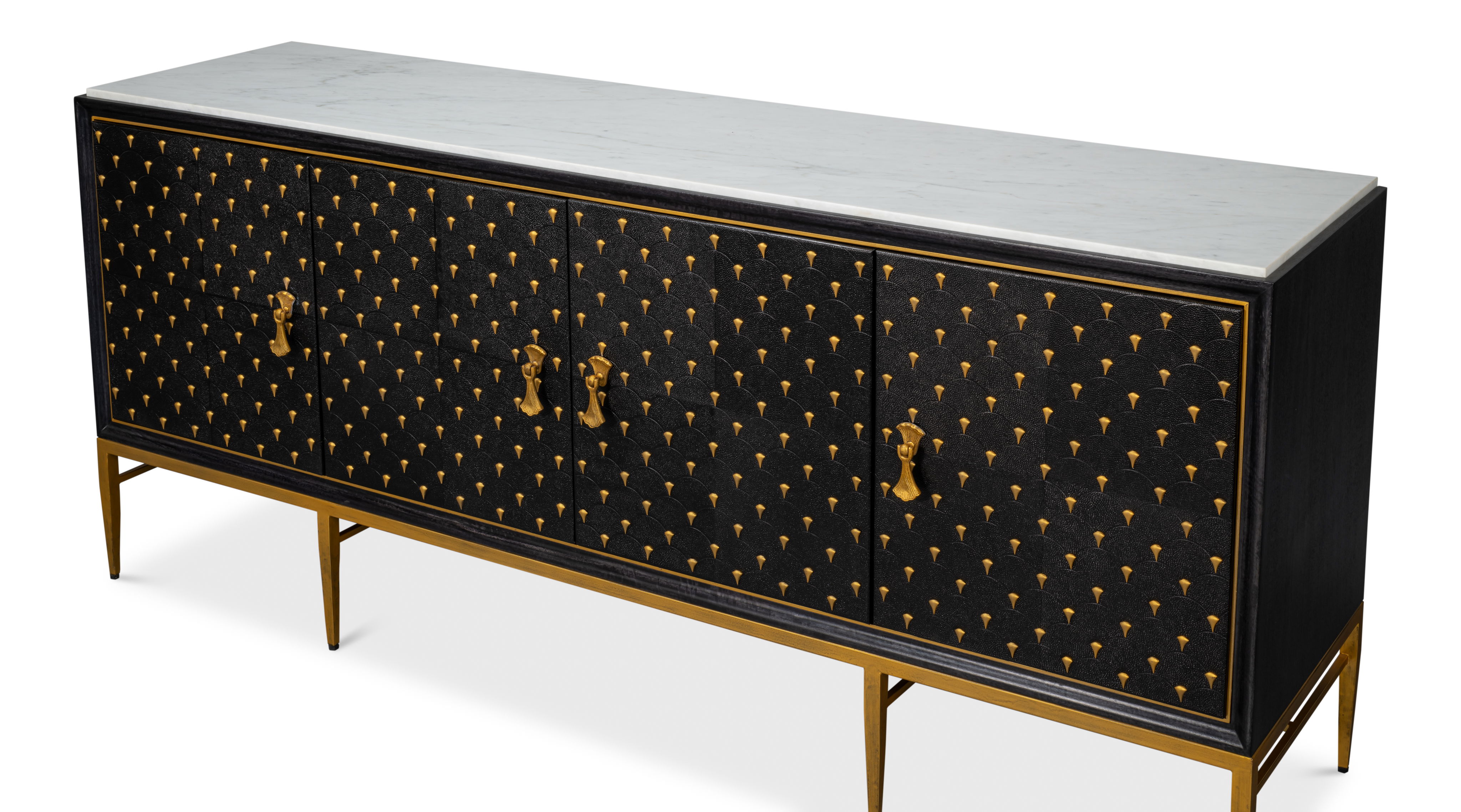 Palisade Shagreen Credenza, Black large image 
