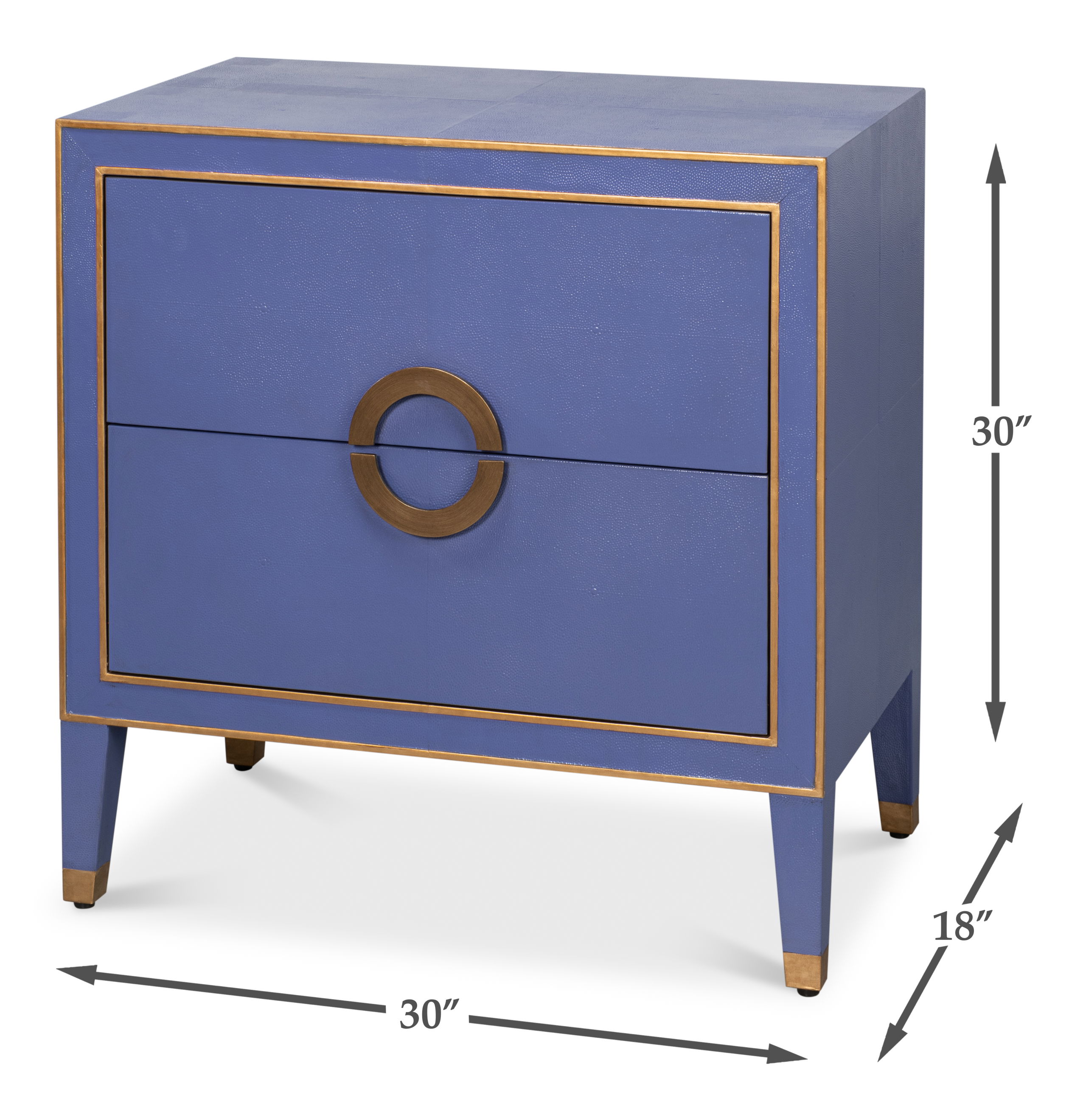 Gabriella Night Stand, Marlin, Nightstand by Sarreid, 30" length x 18" width x 30" height View 13