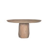 Fitzgerald 60' Round Pedestal Dining Table | Light Brown Wood | Seats 6, by Mercana, 60" length x 60" width x 30" height thumbnail 1