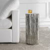 Echo Modern Nickel Drink Table, Side & End Table by Uttermost, 10.5" width x 22.75" height x 10.5" depth thumbnail 2