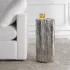 Echo Modern Nickel Drink Table, Side & End Table by Uttermost, 10.5" width x 22.75" height x 10.5" depth thumbnail 2