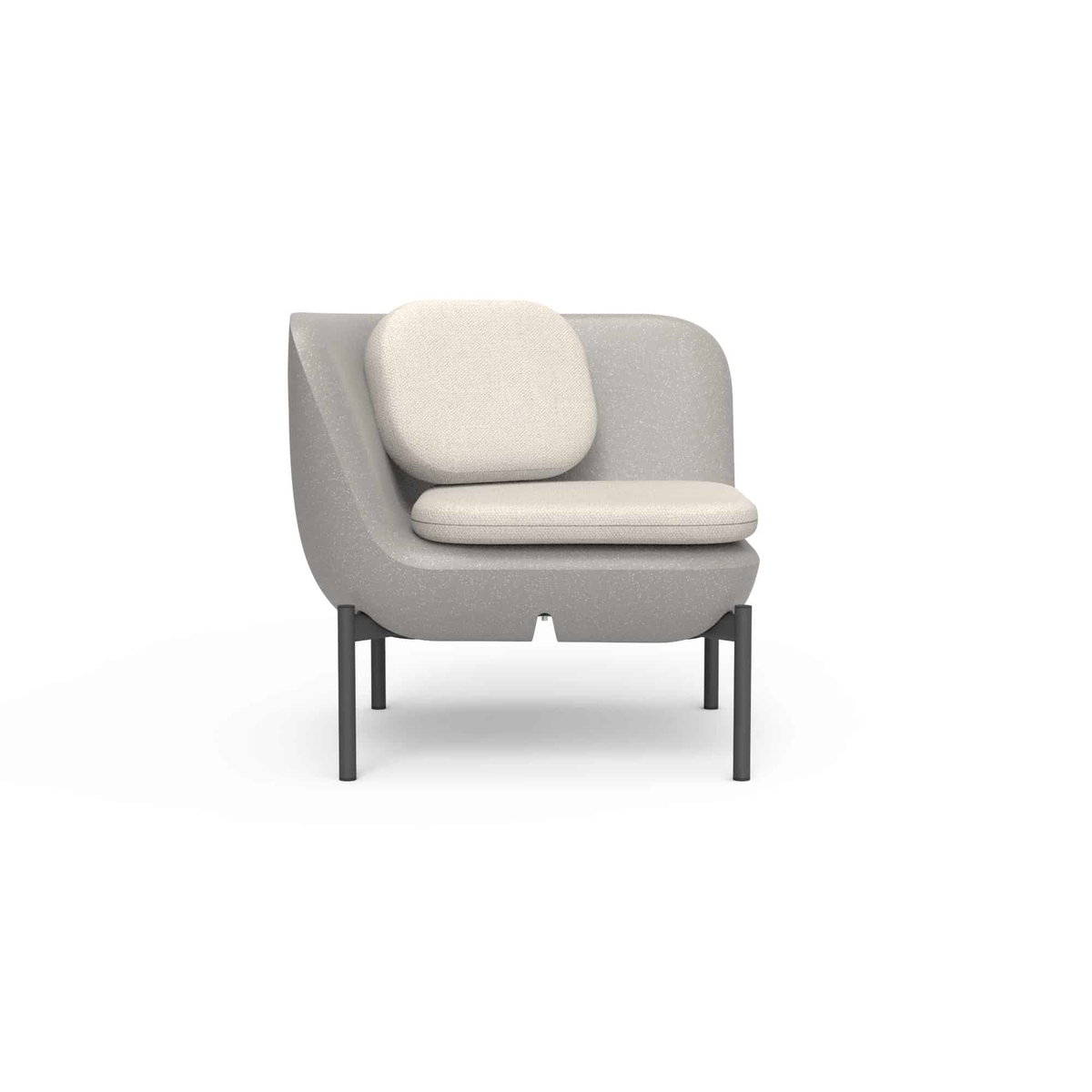 Inou Elements Corner Lounge Chair, Outdoor Furniture by Crescent Garden, 2'3.8" width x 2'2.4" height x 2'3.8" depth View 1
