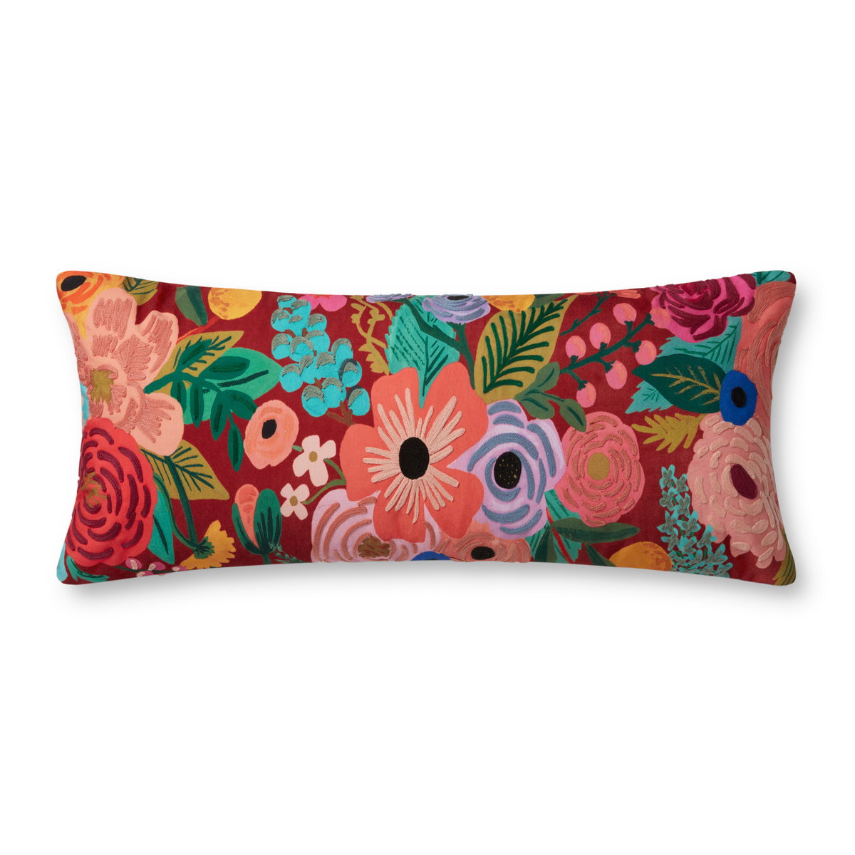 Rifle Paper Co. x Loloi No Name Pillow, Decorative Pillow, 13" length x 35" width View 1