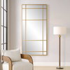 Spurgeon Gold Window Mirror, by Uttermost, 3'3.37" width x 6'7.75" height x 1.87" depth thumbnail 2