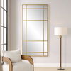 Spurgeon Gold Window Mirror, by Uttermost, 39.37" width x 79.75" height x 1.87" depth thumbnail 2